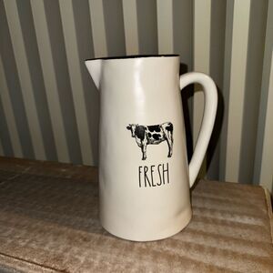 New Rae Dunn Farmline ceramic cow pitcher FRESH